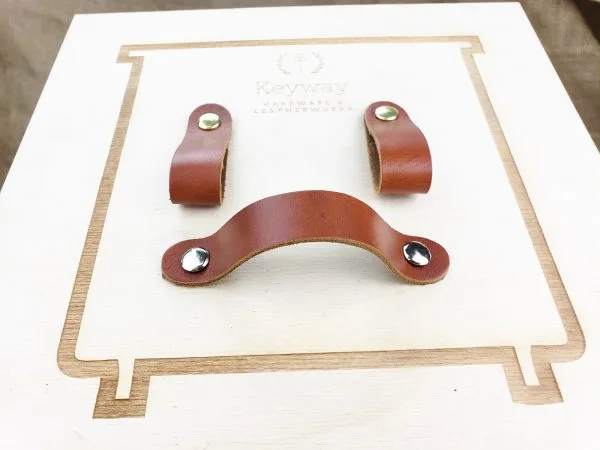 Leather Drawer Handles - Russet - Image 3