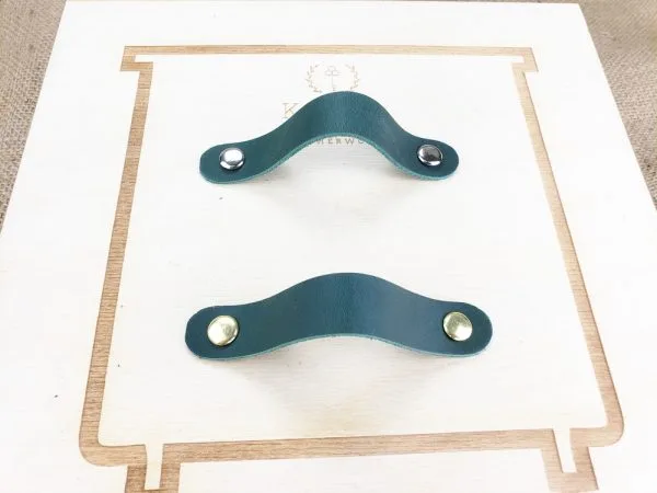 Leather Drawer Handles - Evergreen - Image 2