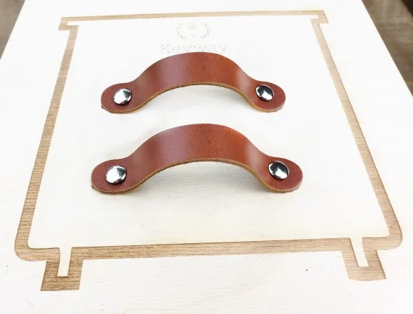 Leather Drawer Handles - Russet - Image 2