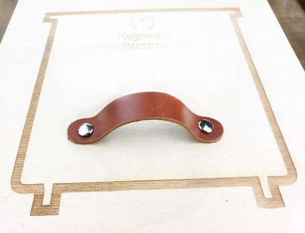 Leather Drawer Handles - Russet