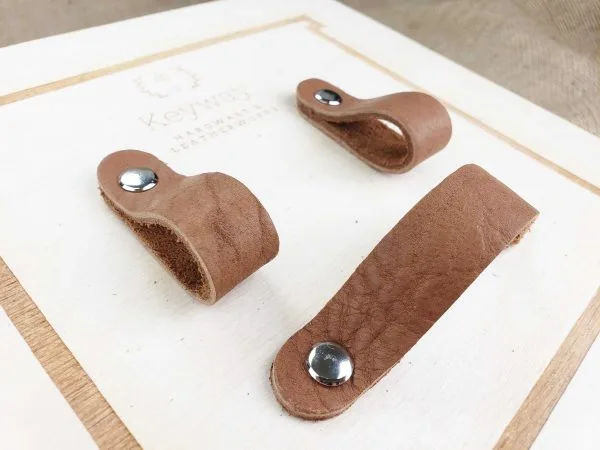 Leather Drawer Pulls - Caramel - Image 8