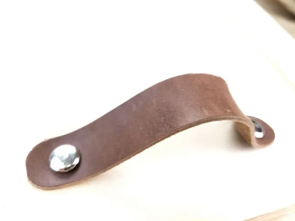 Leather Drawer Handles - Honey