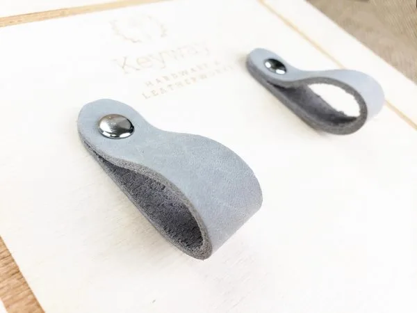 Leather Drawer Pulls - Fog Gray - Image 5