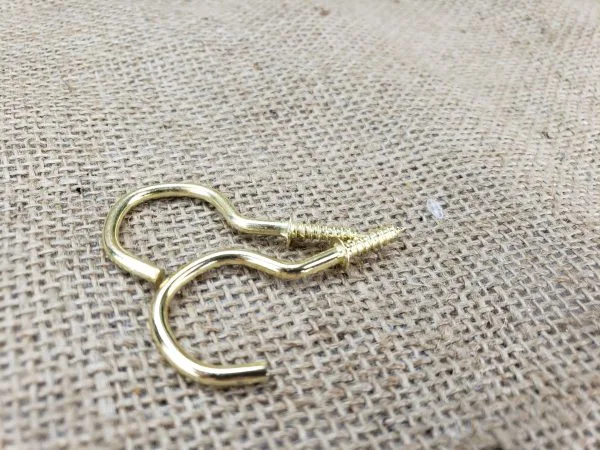 Gold Cup Hooks - Additional Curtain Tie Hardware - Image 5