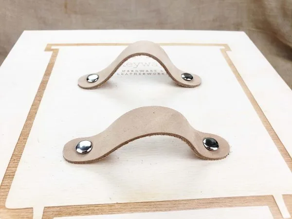 Leather Drawer Handles - Buckskin