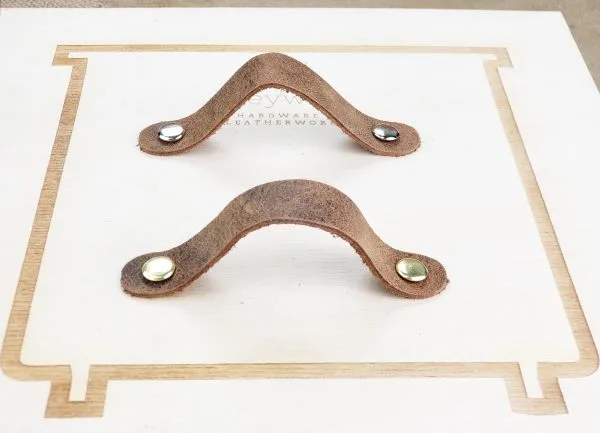 Leather Drawer Handles - Bomber Brown - Image 5