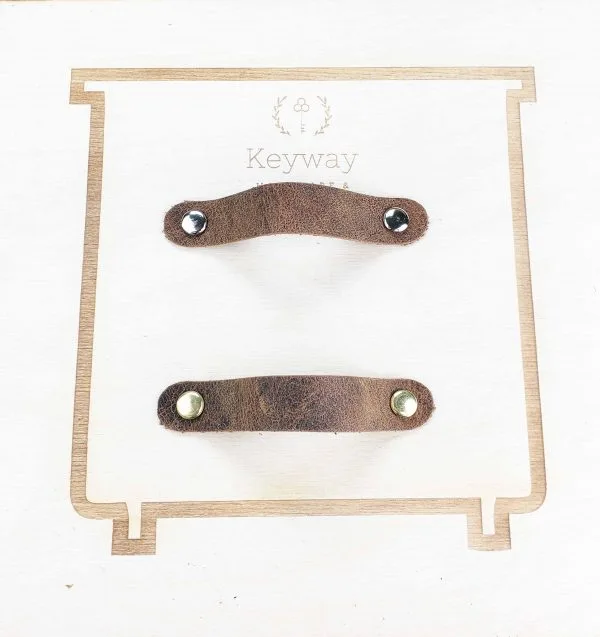 Leather Drawer Handles - Bomber Brown - Image 3