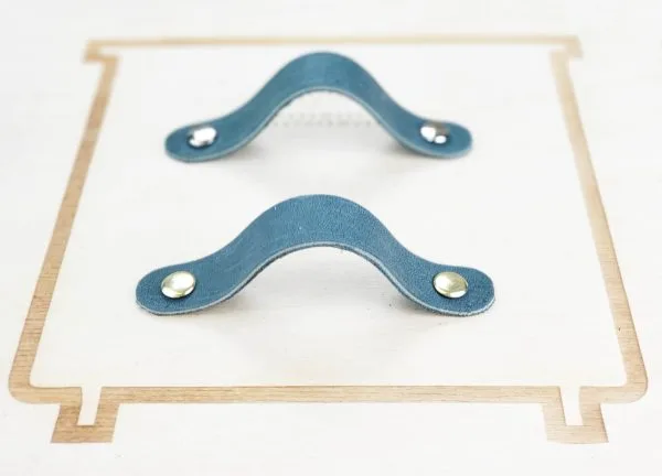 Leather Drawer Handles - Peacock - Image 6