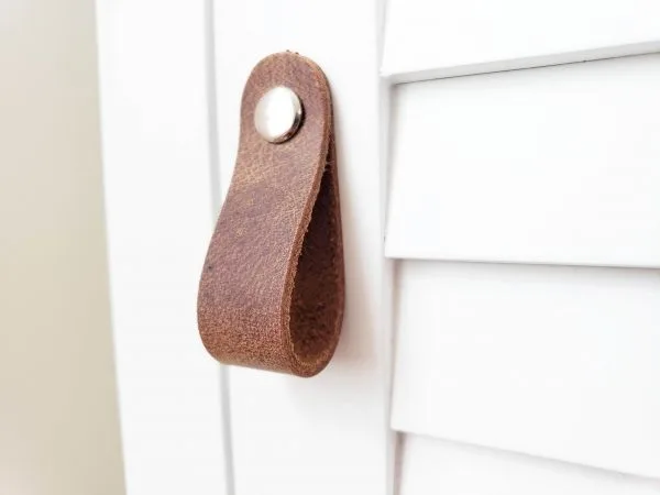 Leather Drawer Handles - Bomber Brown - Image 7