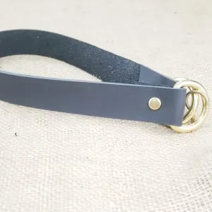 Leather Curtain Tie Back - Black