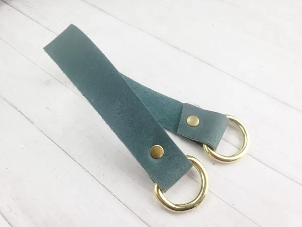 Leather Curtain Tie Back - Peacock - Image 2