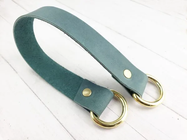Leather Curtain Tie Back - Peacock - Image 3