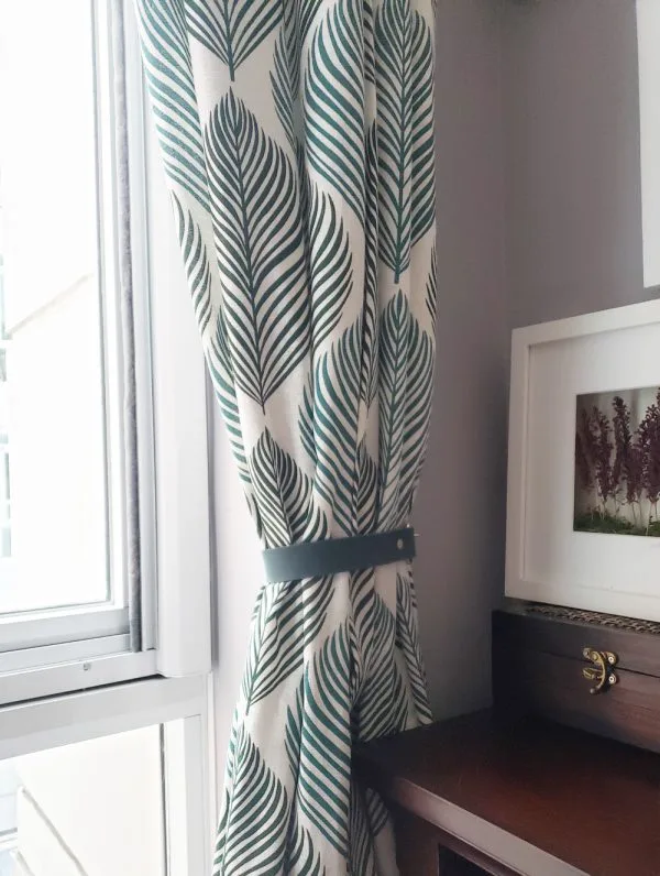 Leather Curtain Tie Back - Peacock - Image 4