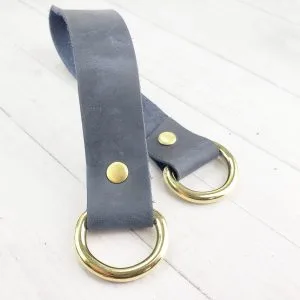 Leather Curtain Tie Back - Midnight Navy
