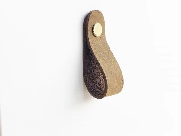 Leather Drawer Pulls - Olive - Image 2