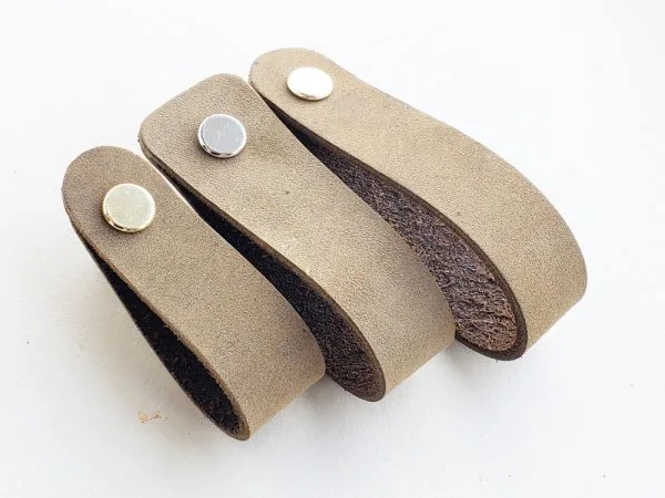 Leather Drawer Pulls - Olive - Image 8